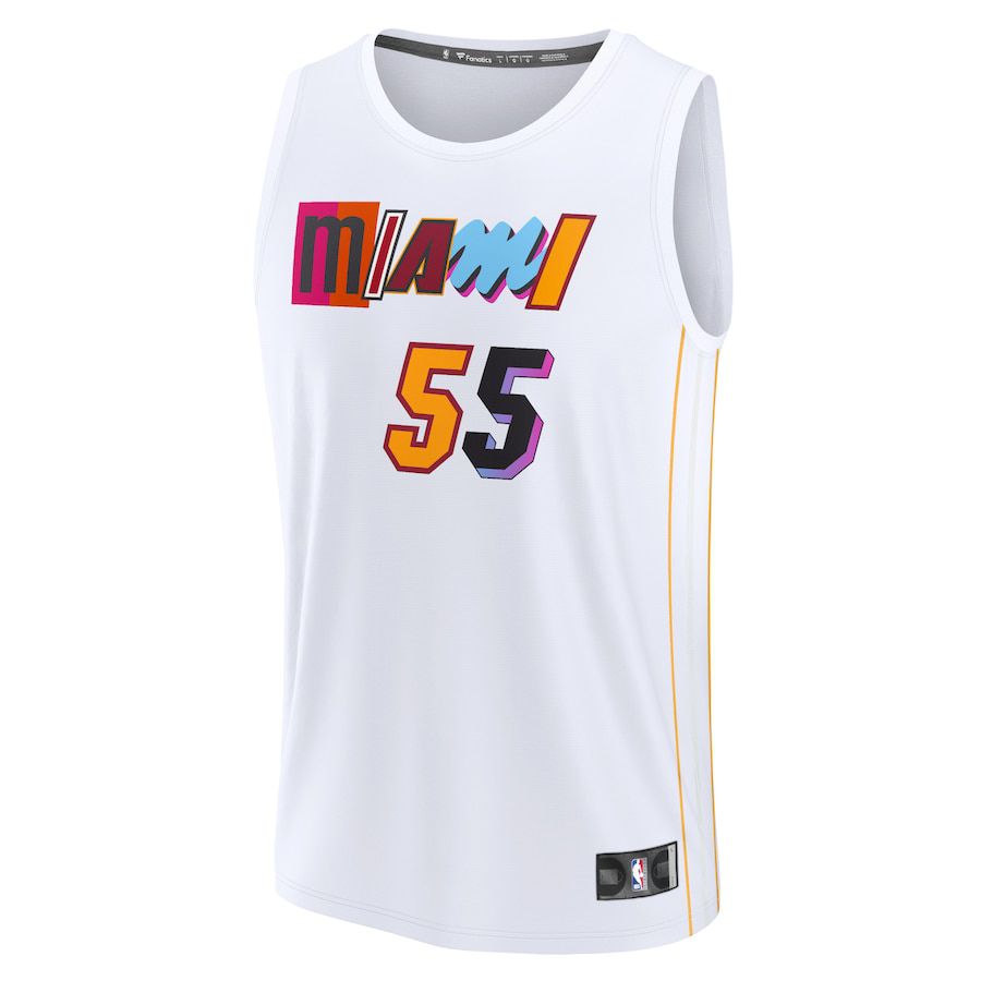 Men Miami Heat #55 Duncan Robinson Fanatics Branded White City Edition 2022-23 Fastbreak NBA Jersey